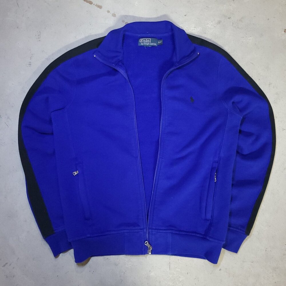 Polo Ralph Lauren Blue Zip-Up with Black accent!